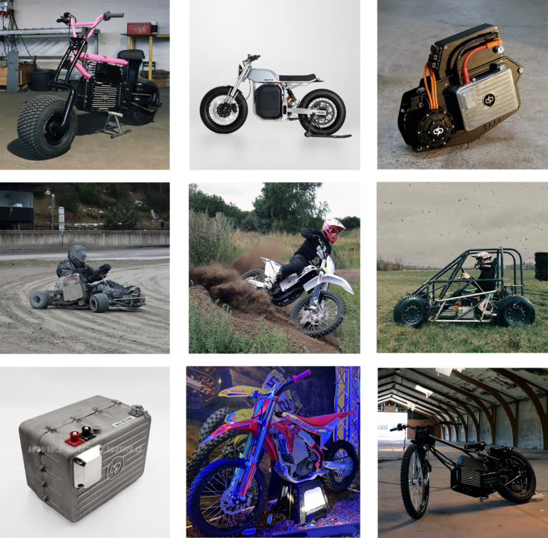 Electric drivetrains and components for motorsport ERacing