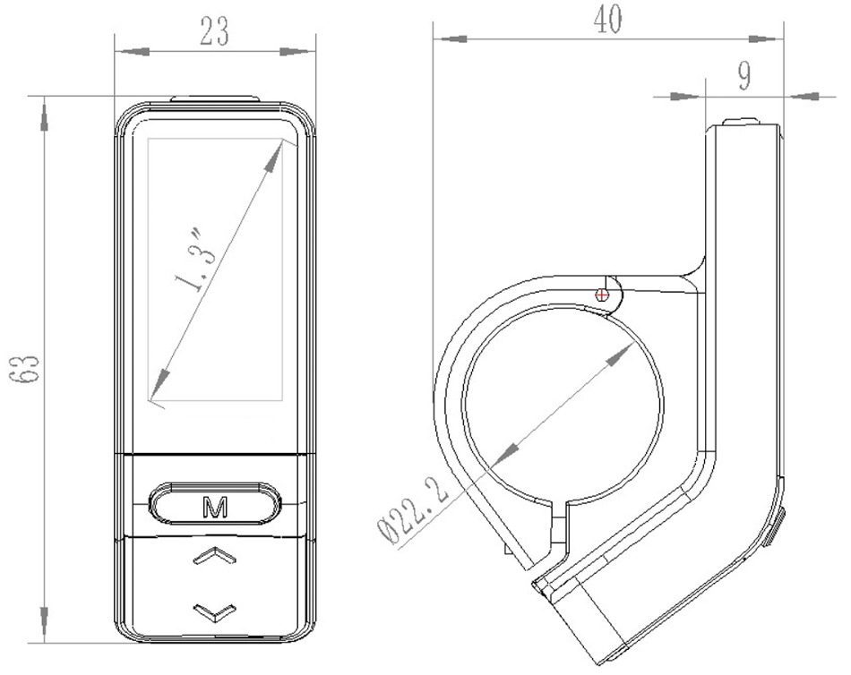 Eggrider (SW102) display for BAC controller - E-Racing
